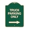 Signmission Reserved Parking Truck Parking W/ Right Arrow Heavy-Gauge Aluminum Sign, 24" x 18", G-1824-23029 A-DES-G-1824-23029 - alternate 1